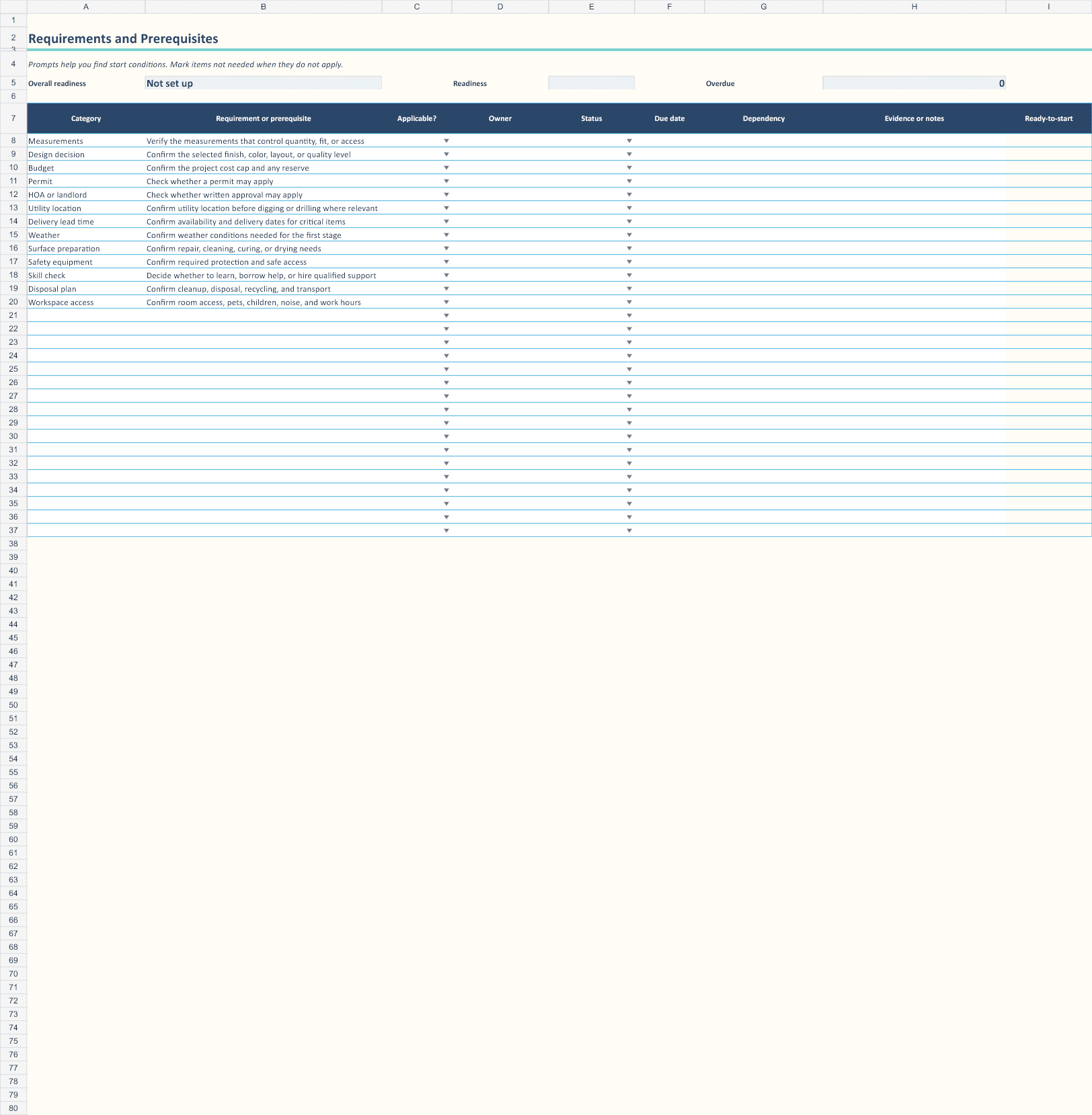 Home Requirements Prerequisites product preview