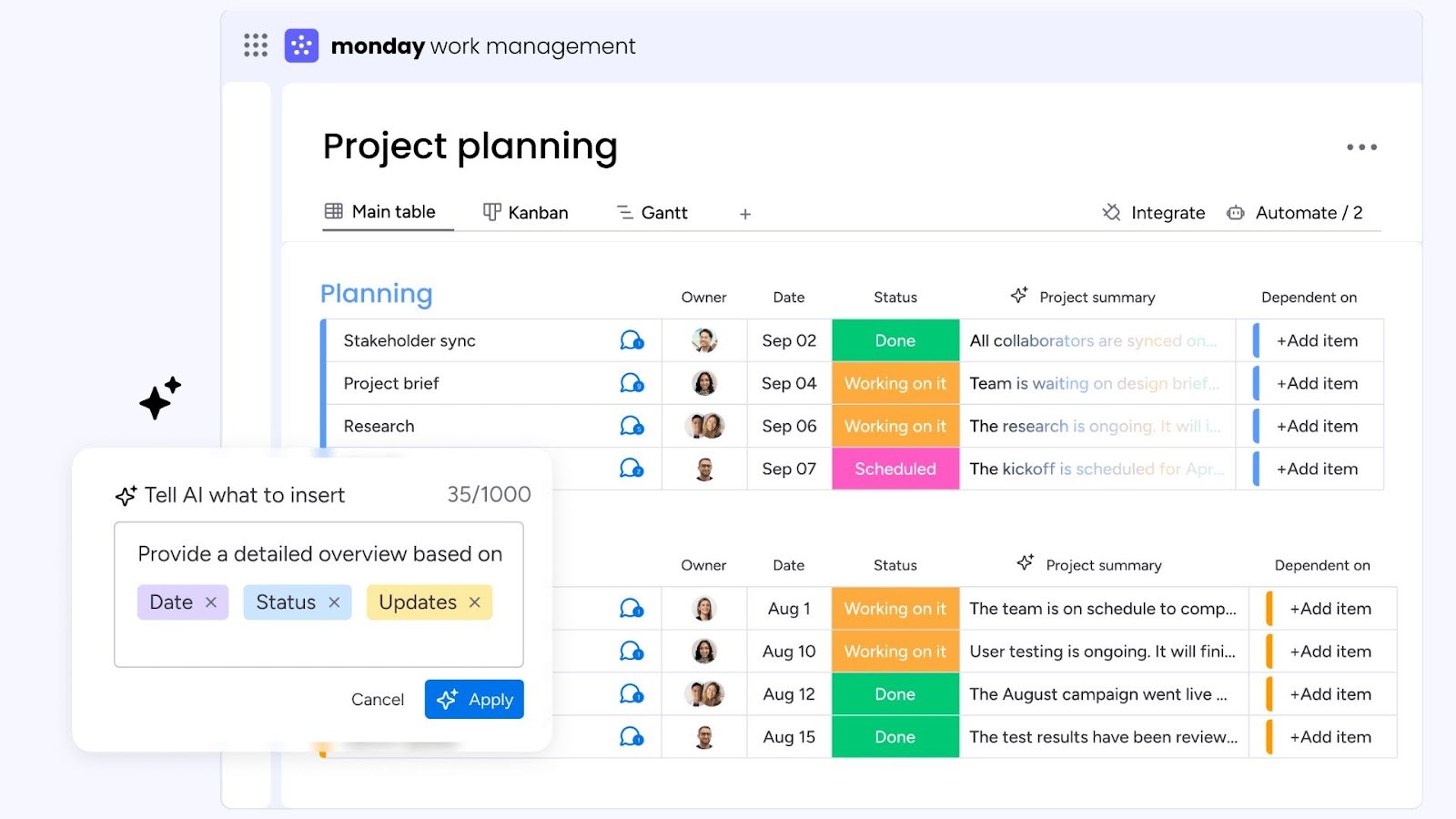 monday.com's colorful and customizable work OS