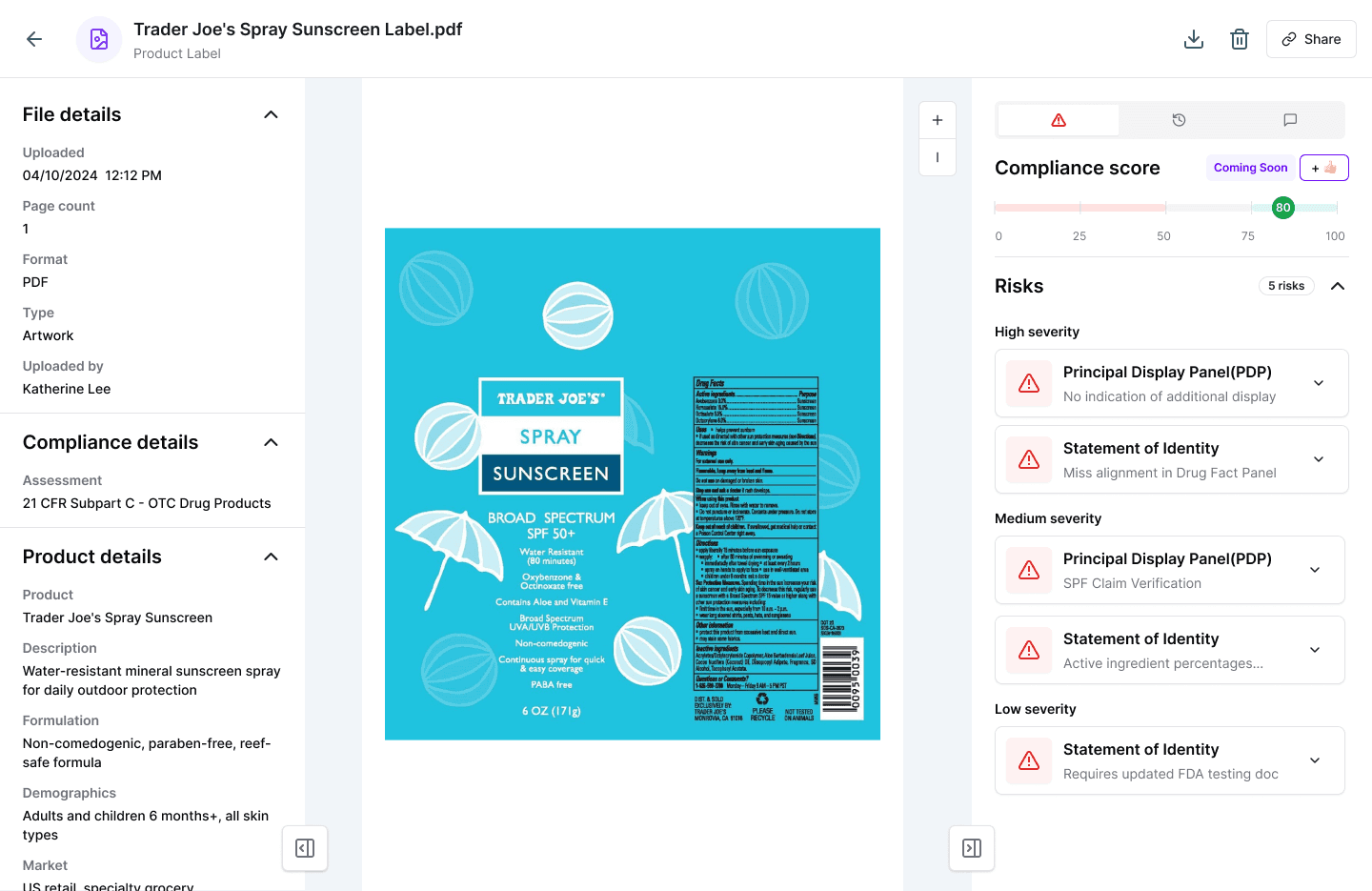 OTC drugs compliance software