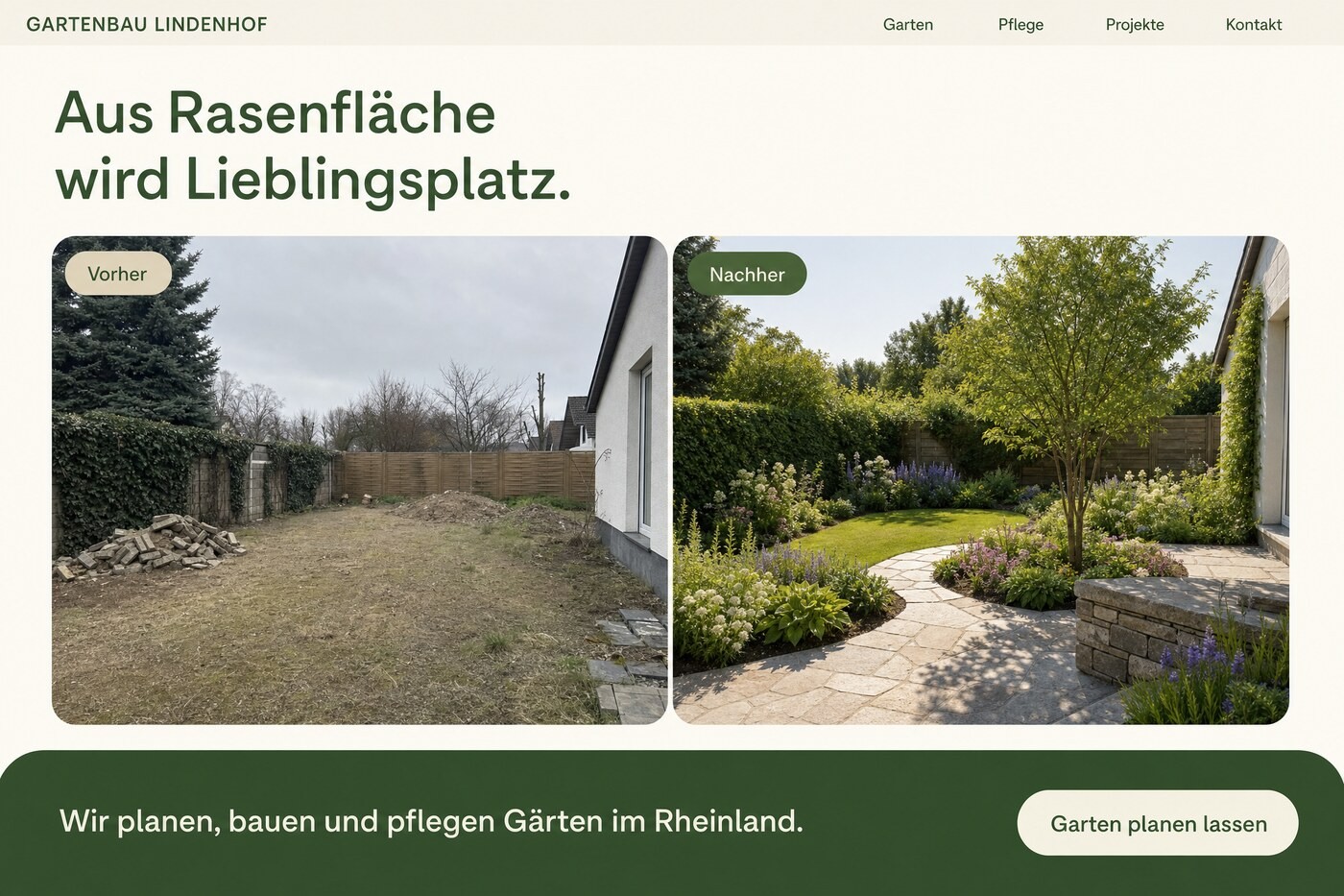 Beispiel einer von Rheinmarketing gebauten Website