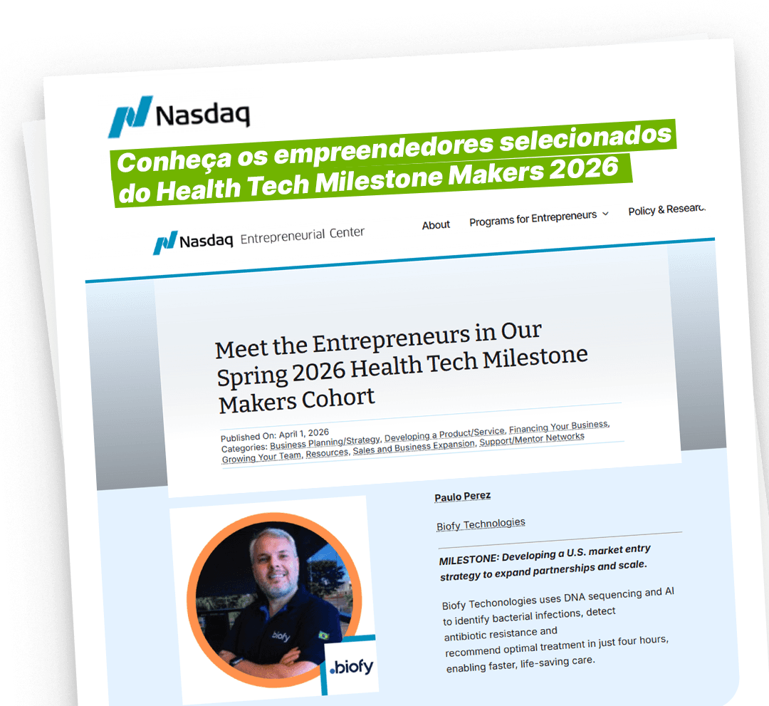 Biofy é selecionada pelo Nasdaq