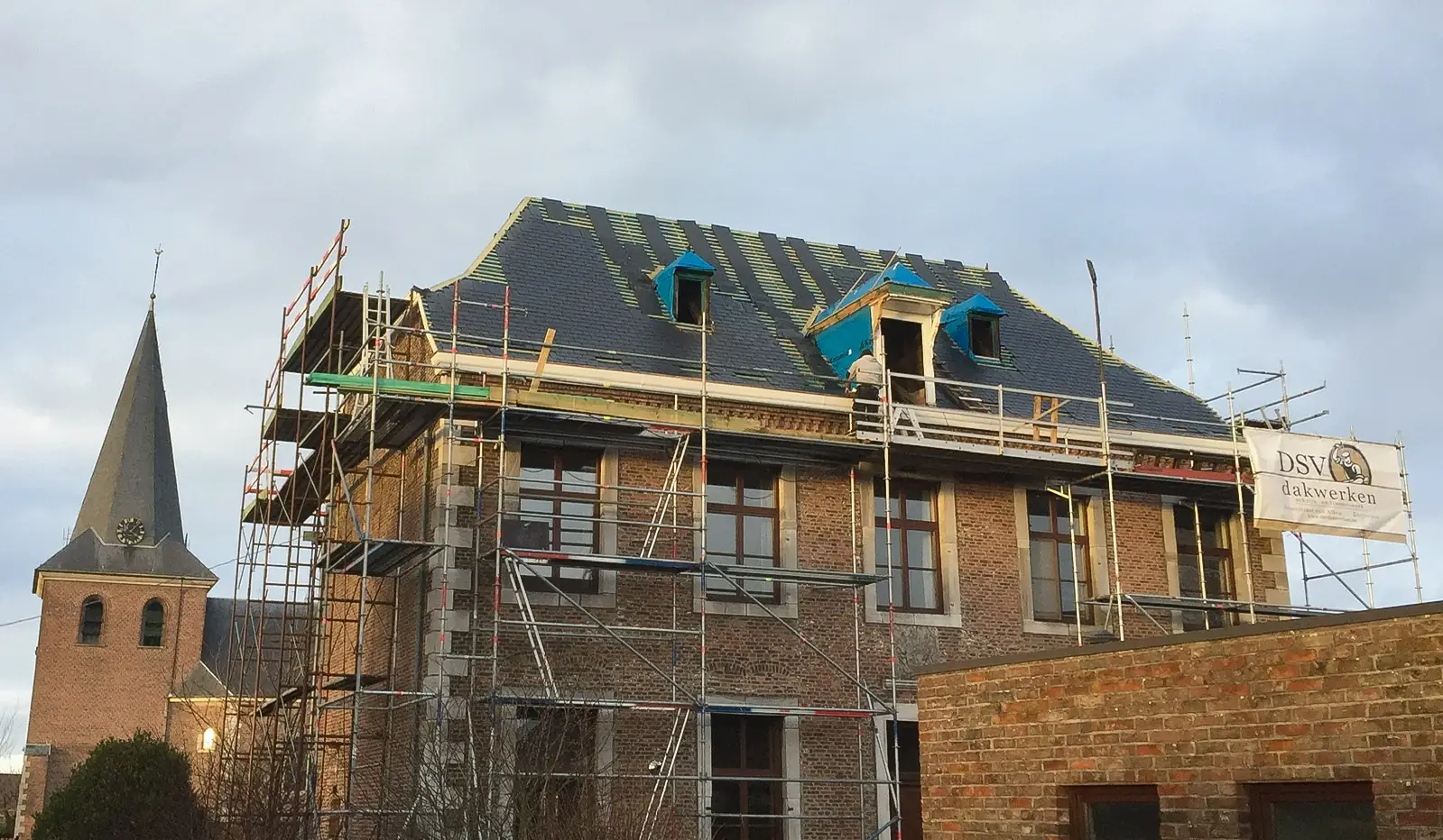 A newly installed modern white kitchen.
