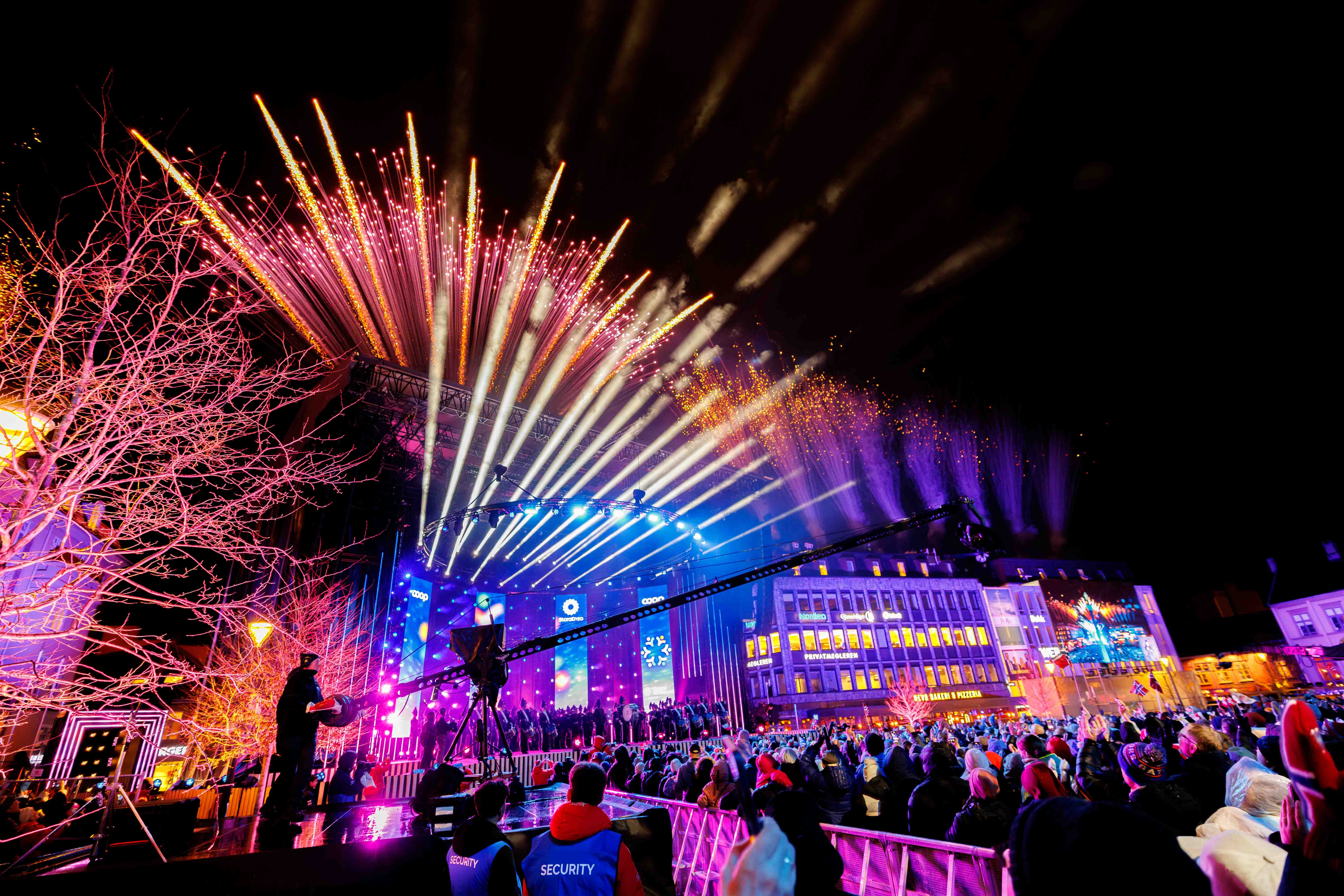 fireworks medal plaza trondheim ski world championship 2025 creative technology