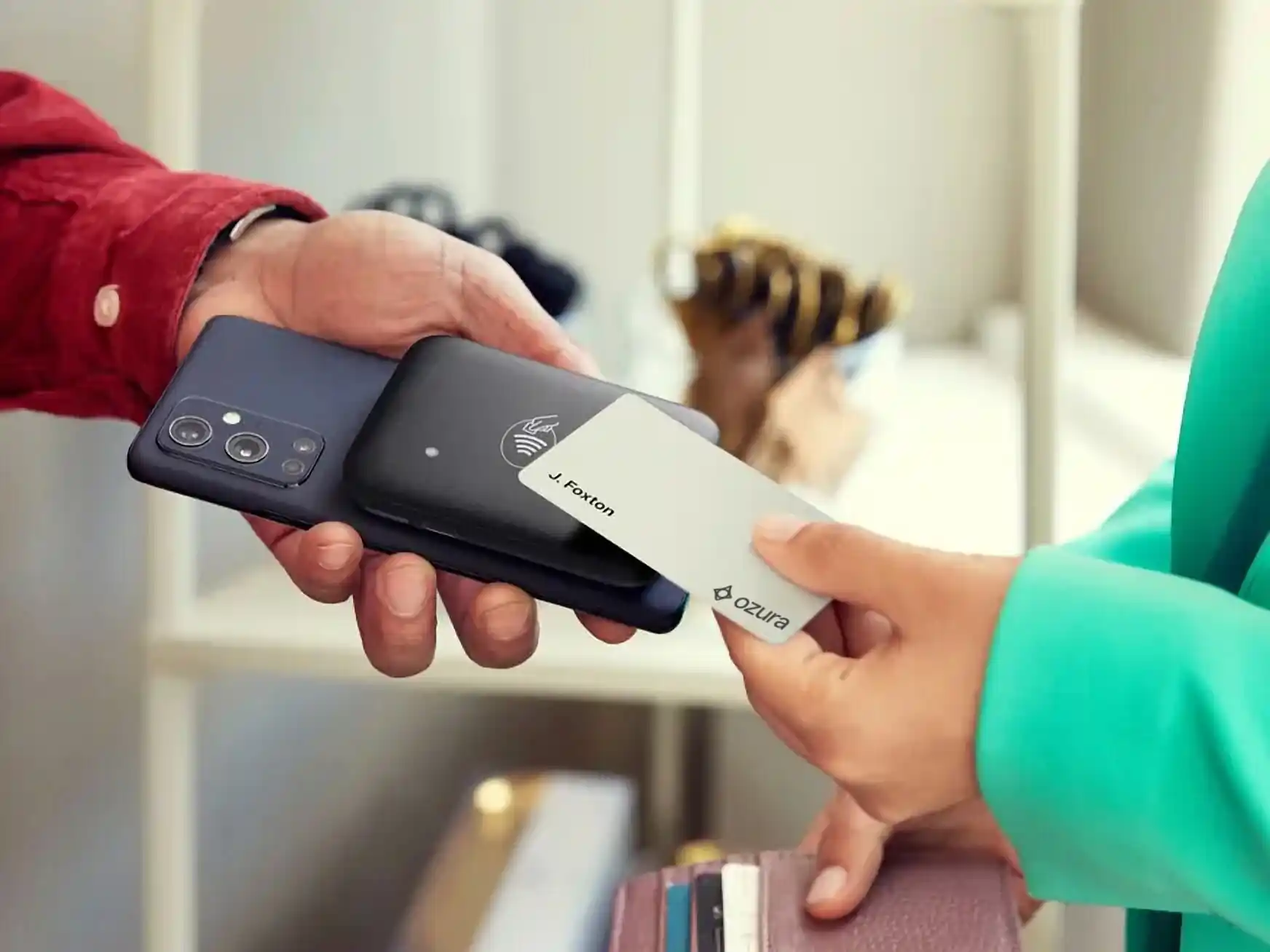 Card being tapped on a payment terminal
