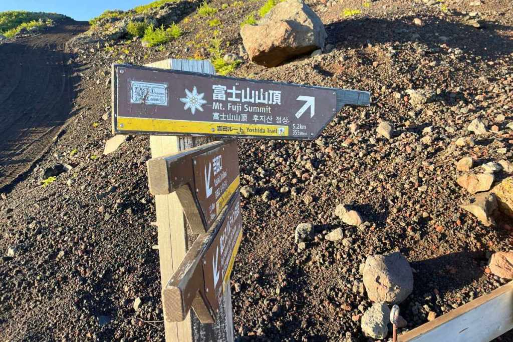 Mount Fuji Yoshida Trail signs