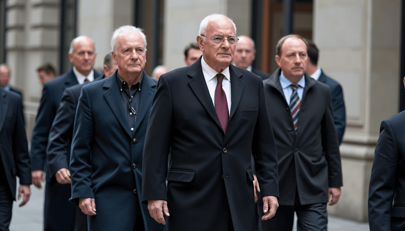 journalism-like photo representing officials walking