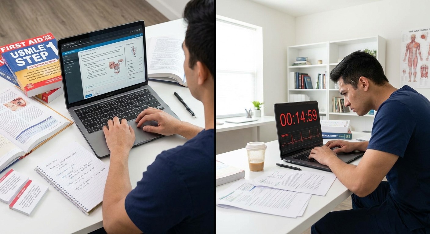 Timed vs untimed USMLE practice comparison