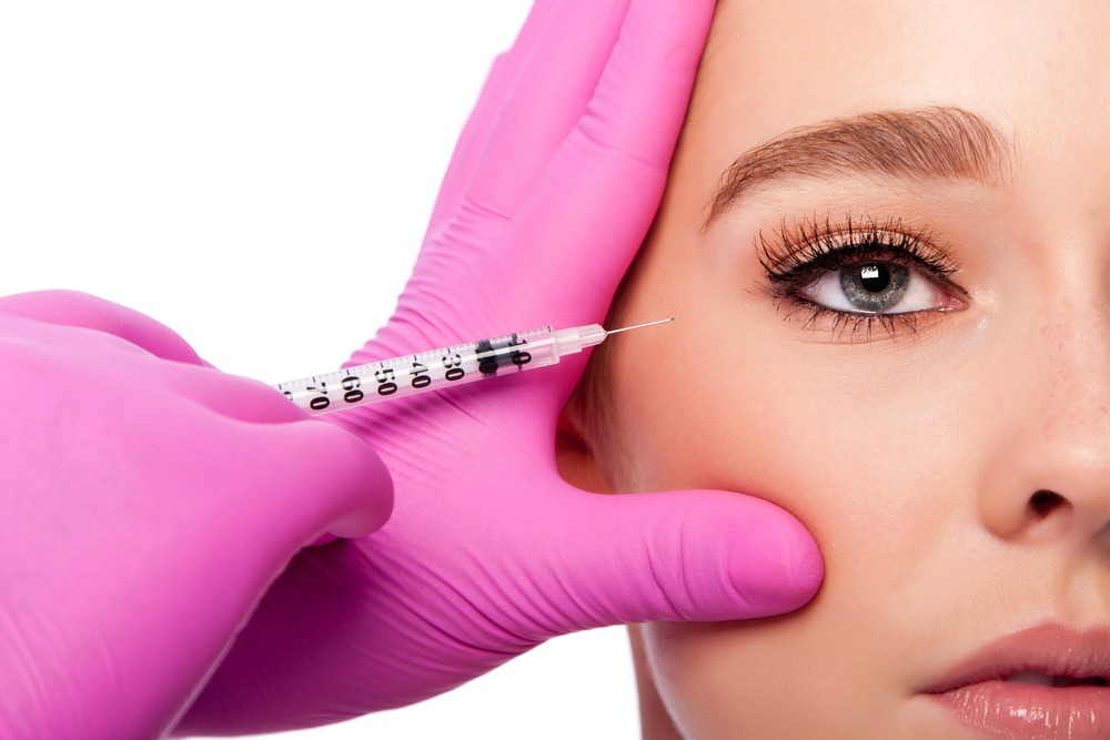Woman getting botox injections