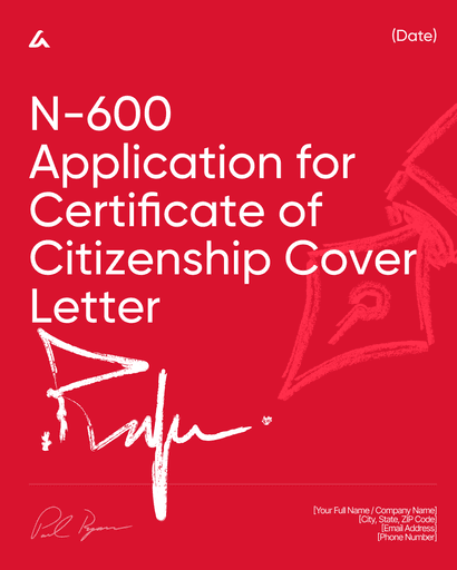 N-600 Application for Certificate of Citizenship Cover Letter
