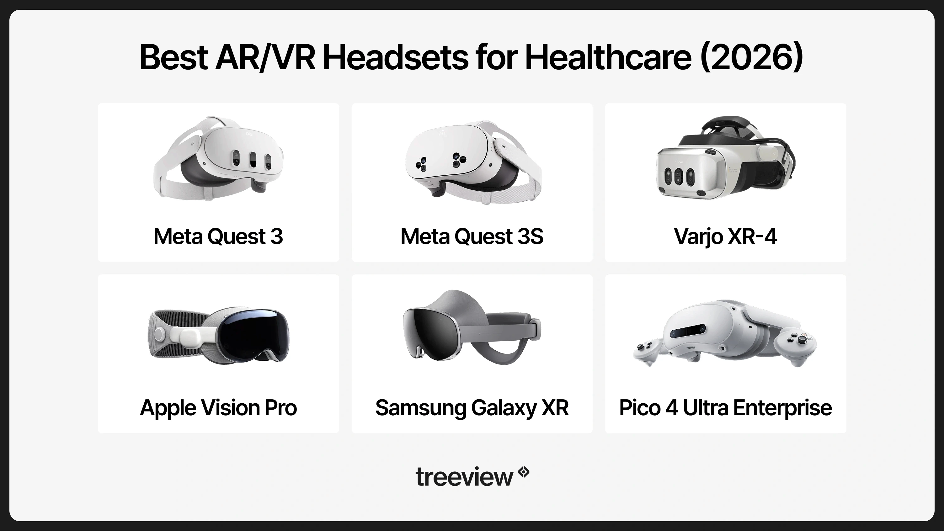 Best AR/VR headsets for healthcare in 2026: Meta Quest 3, Meta Quest 3S, Varjo XR-4, Apple Vision Pro, Samsung Galaxy XR and PICO 4 Ultra Enterprise