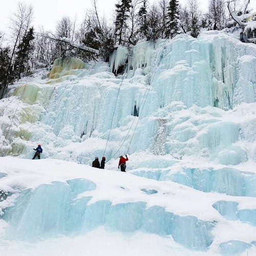 frozen waterfalls