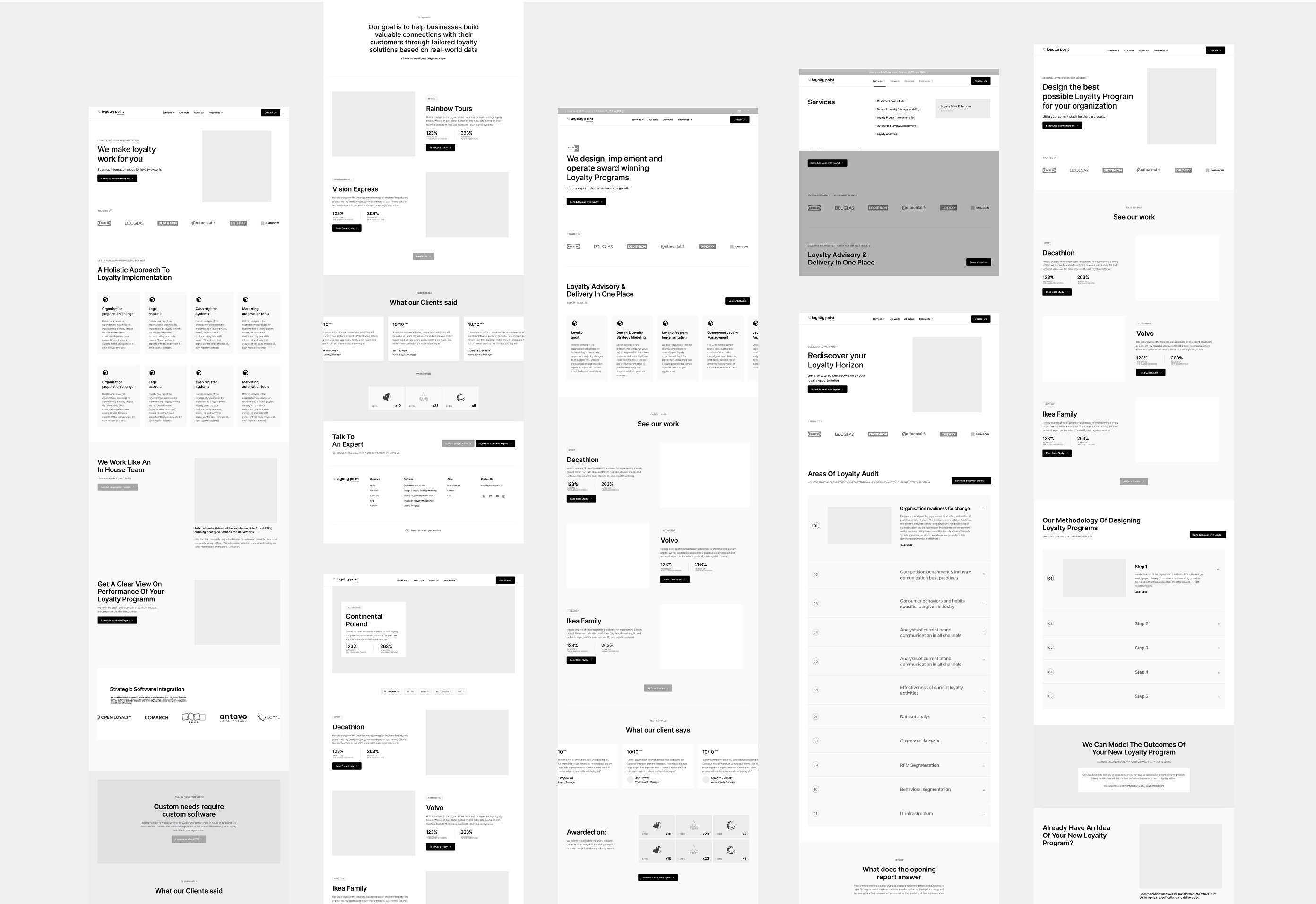 LoyatyPoint Wireframes