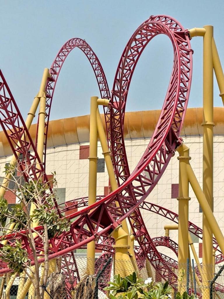 the velociraptor roller coaster at img worlds of adventure