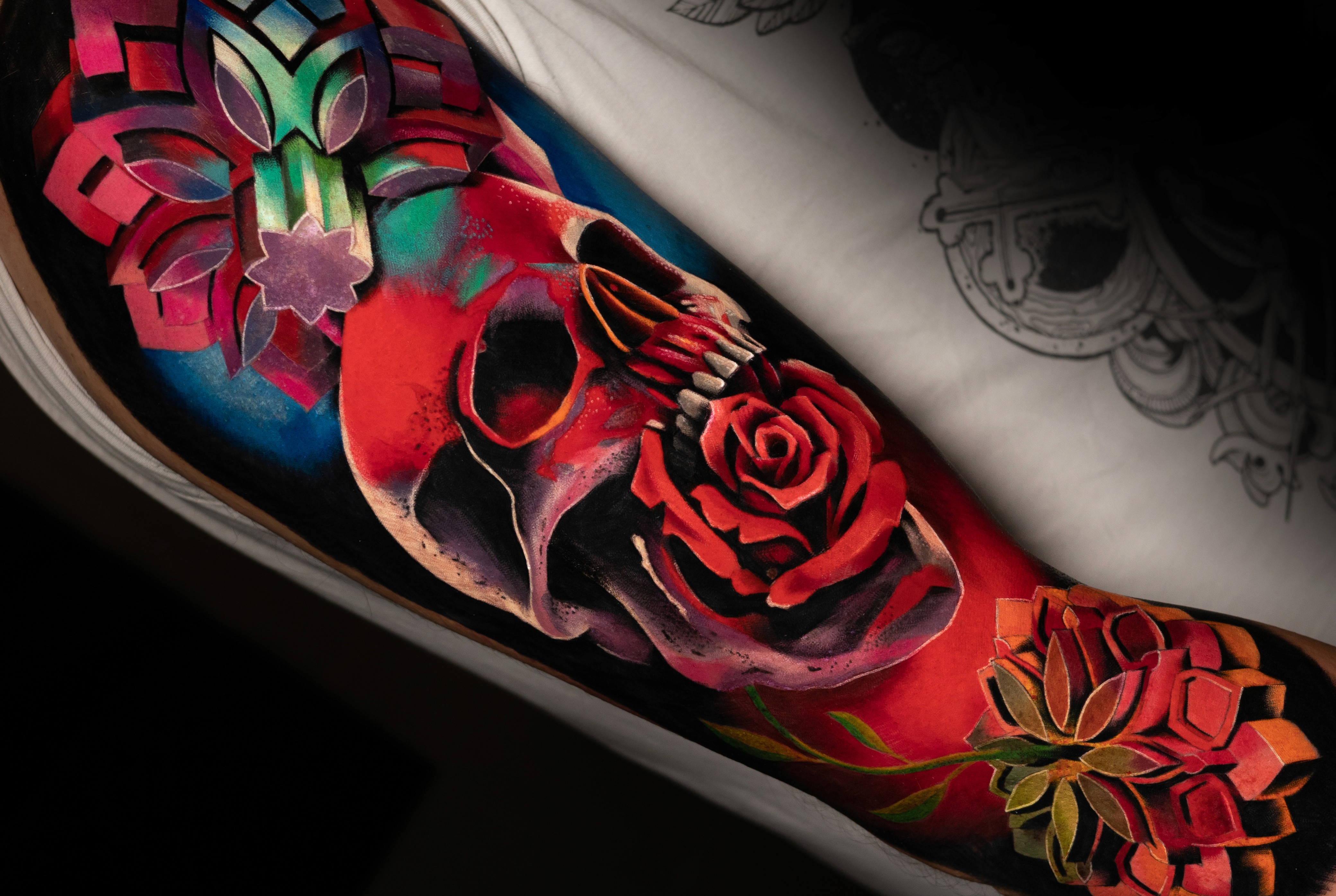 skull 3d tattoo cork