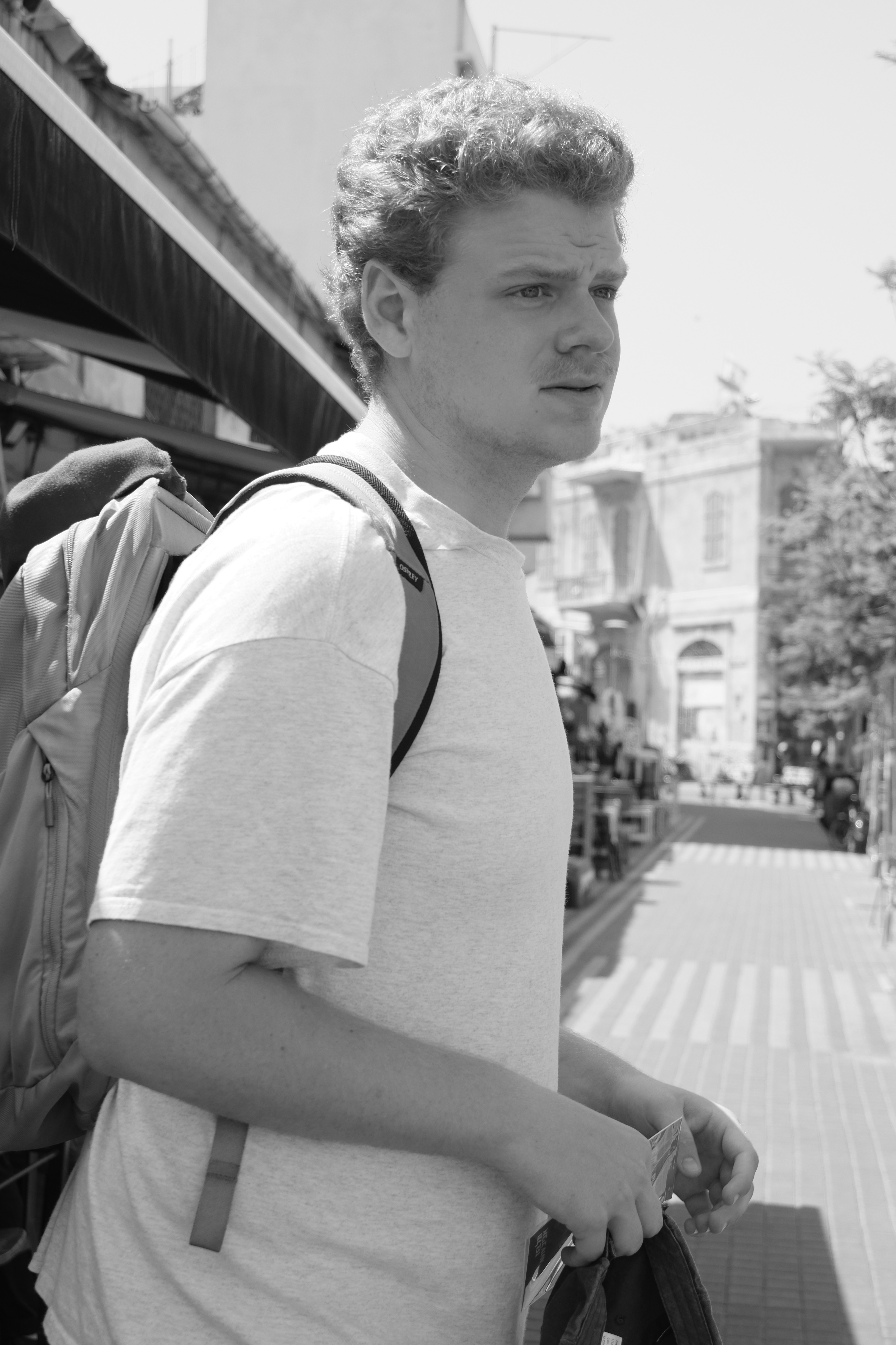 Stylish model in crowd