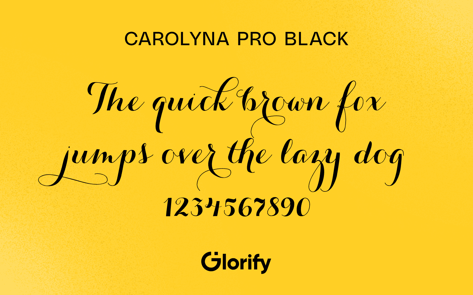 Carolyna Pro Black Cursive font