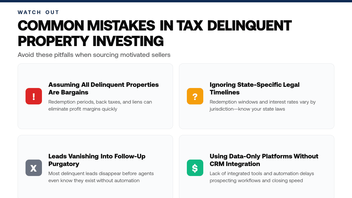 How to Find Tax Delinquent Properties 2026 — warning-callouts