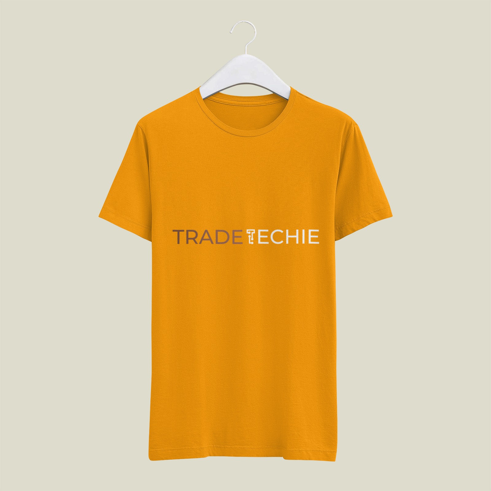 Yellow T-shirt Logo design mockup