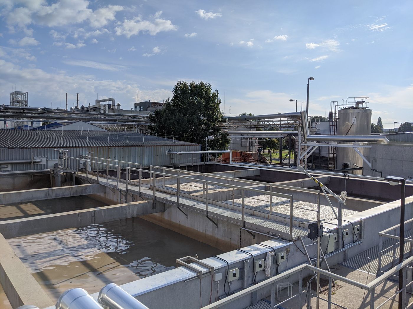MEMBRATOR membrane bioreactor tanks at the Xellia Pharmaceuticals antibiotics plant, Budapest, Hungary