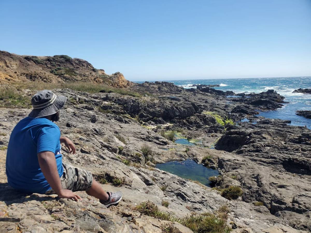 a person standing in front of a building