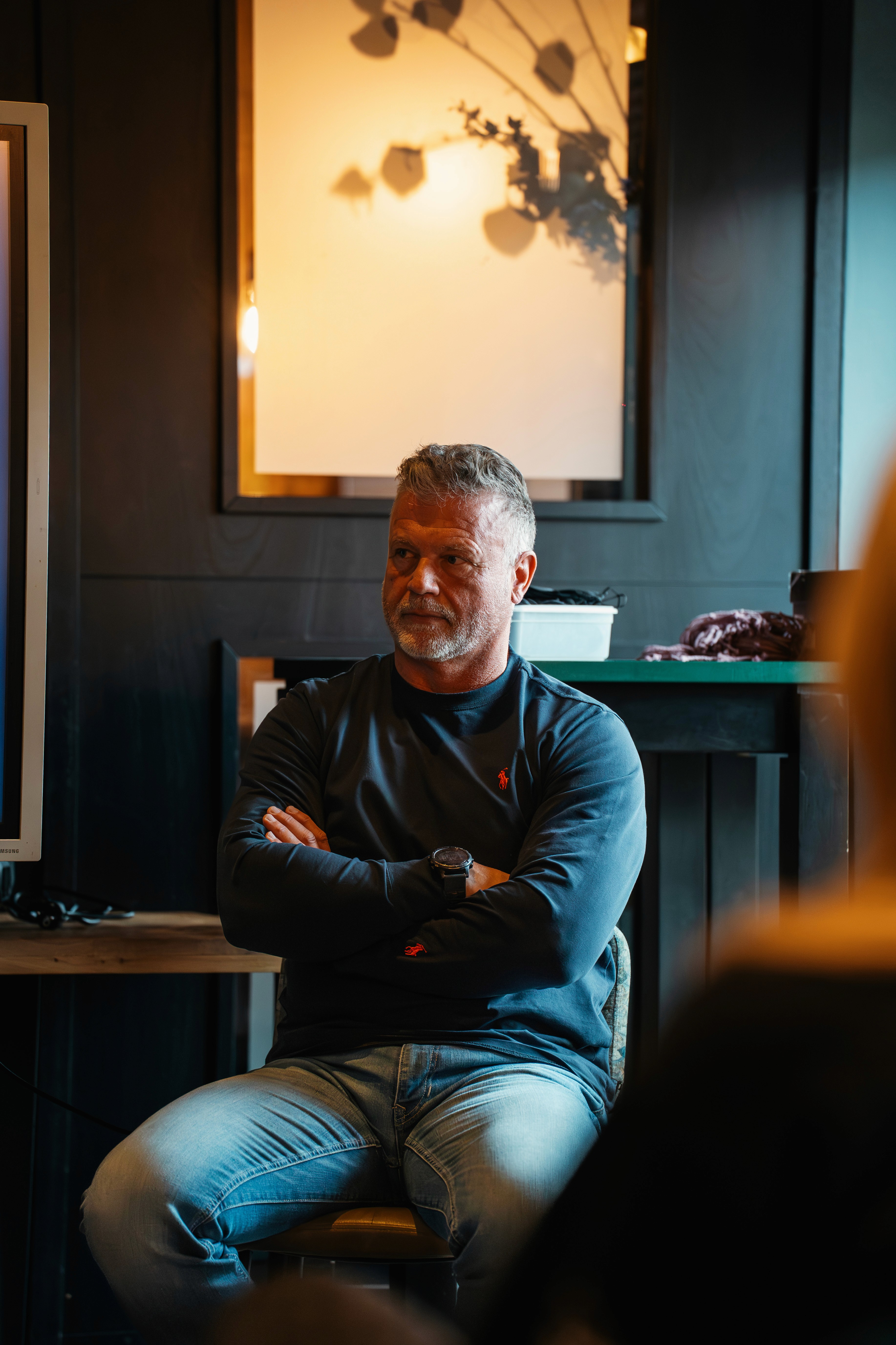 A man organizes various donations