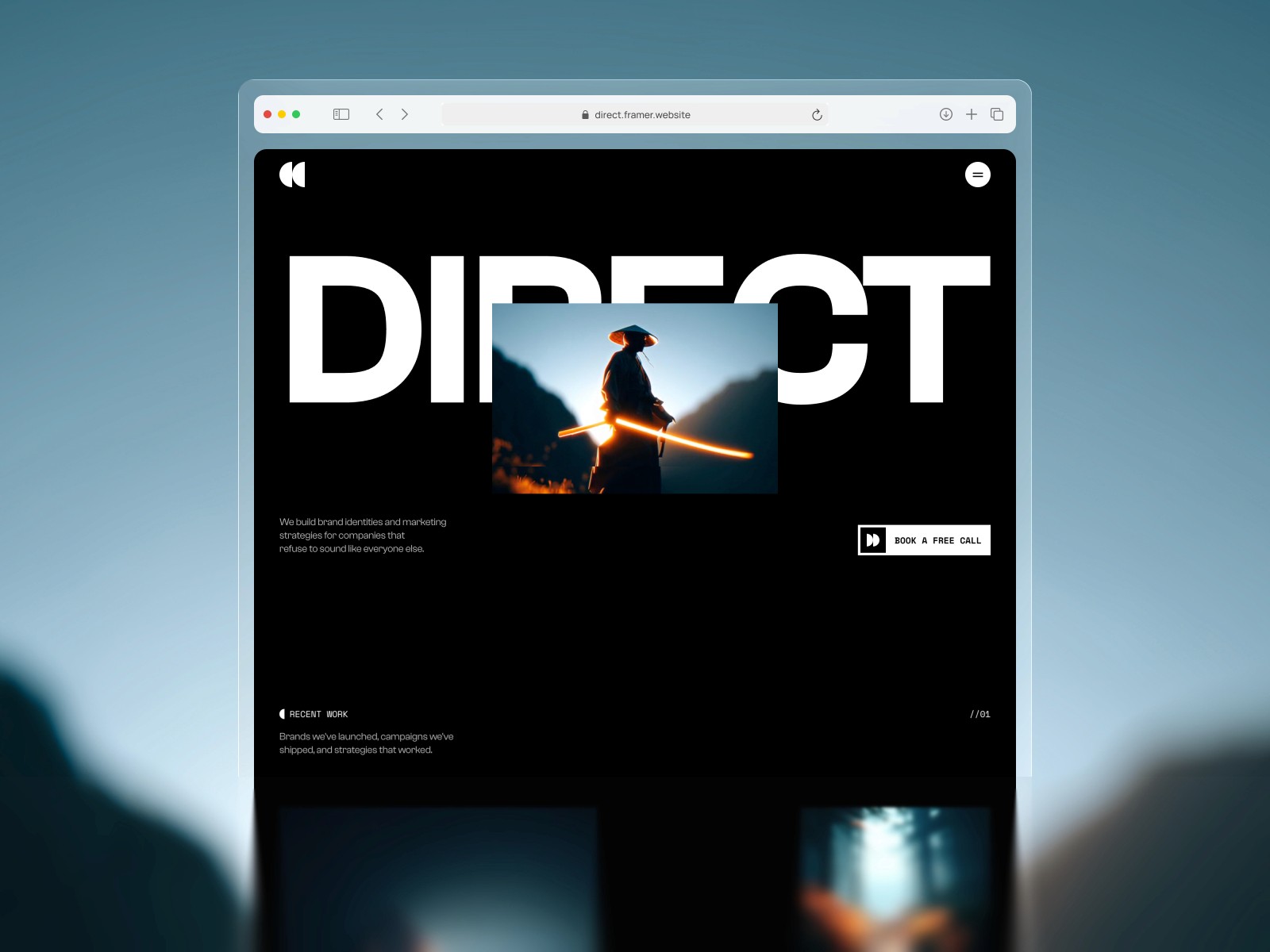 Direct — 高级暗黑极简创意机构官网设计灵感