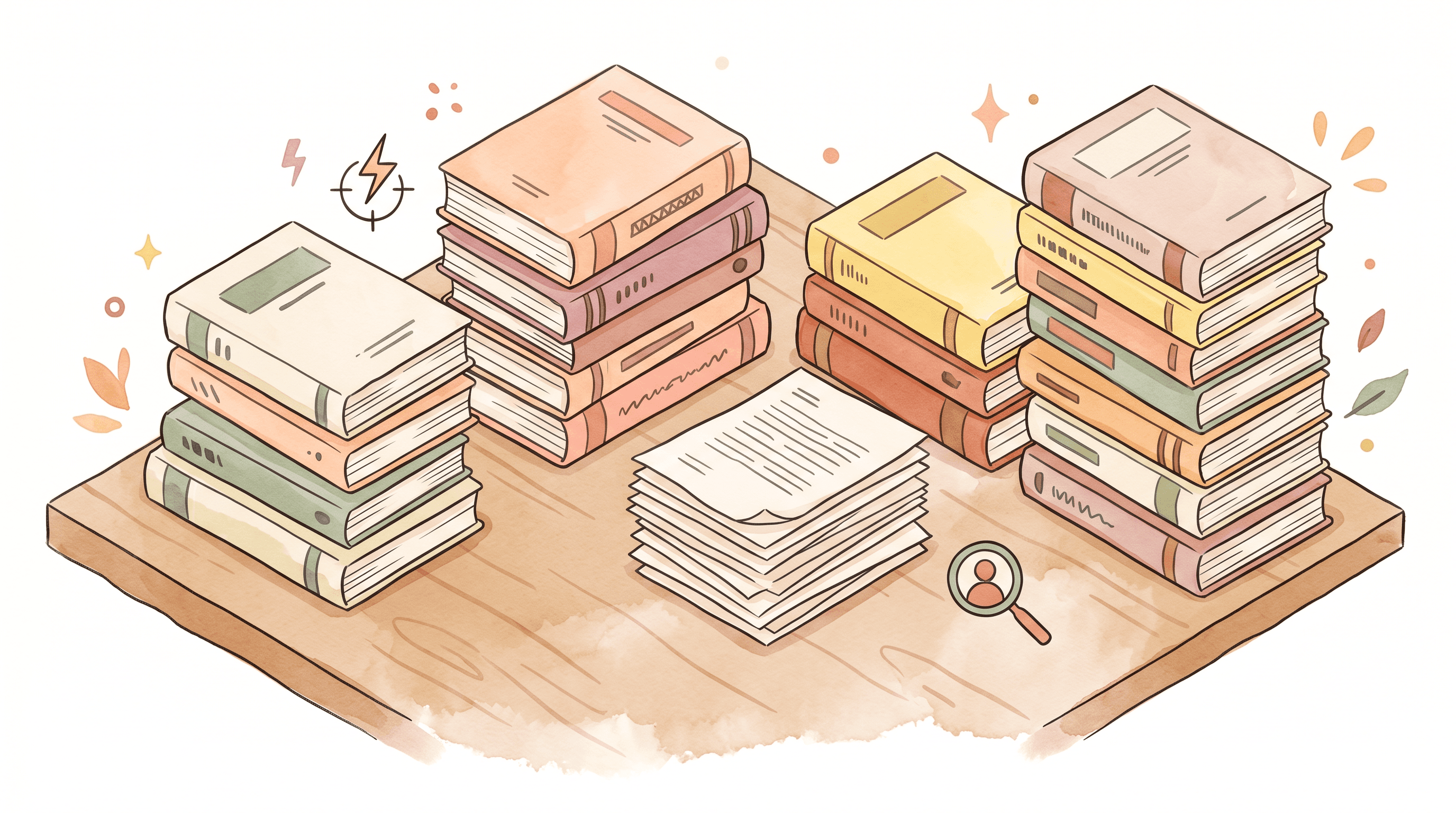 Four stacks of journals arranged by risk and audience fit