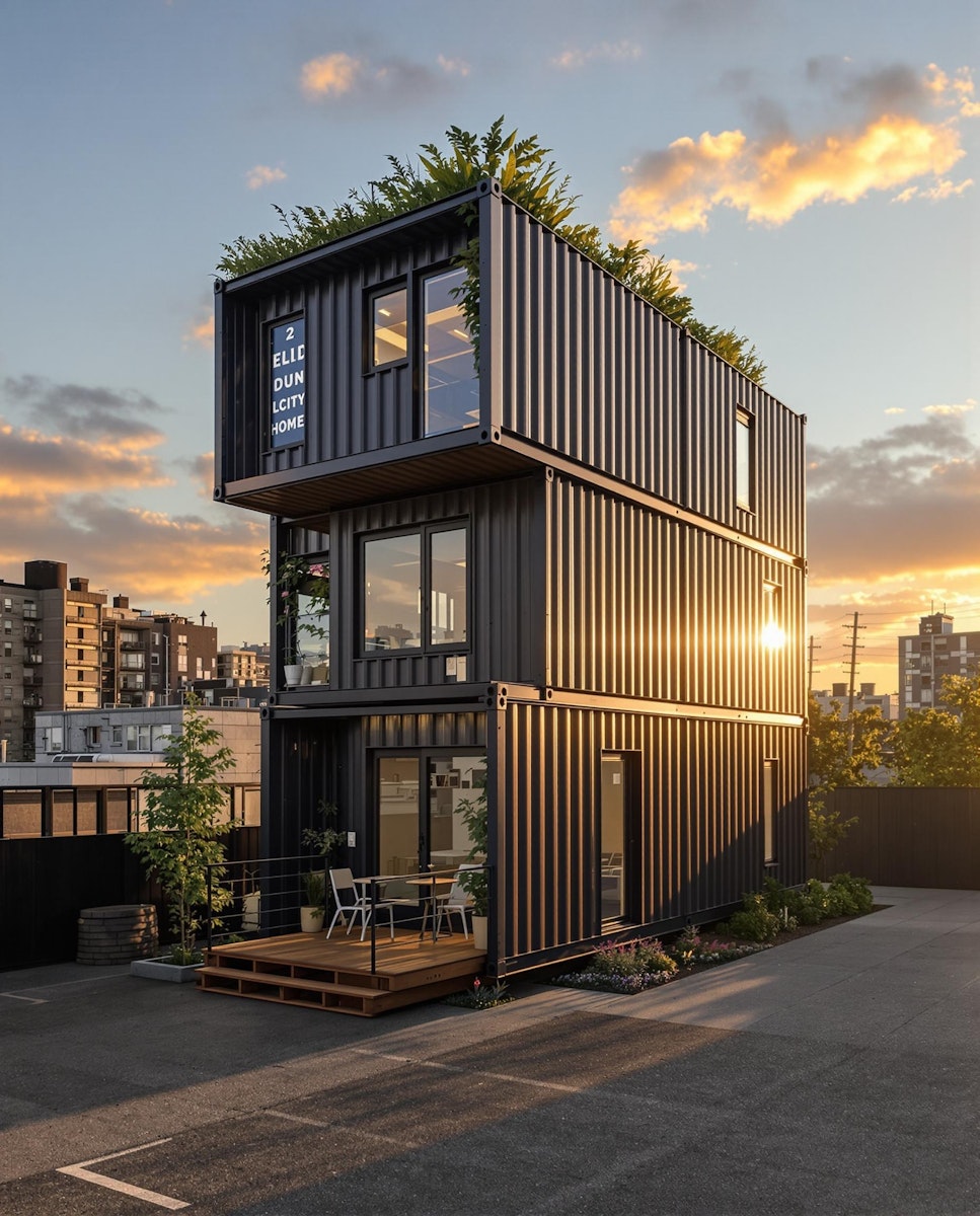 Luxury real estate property multiple floor container home