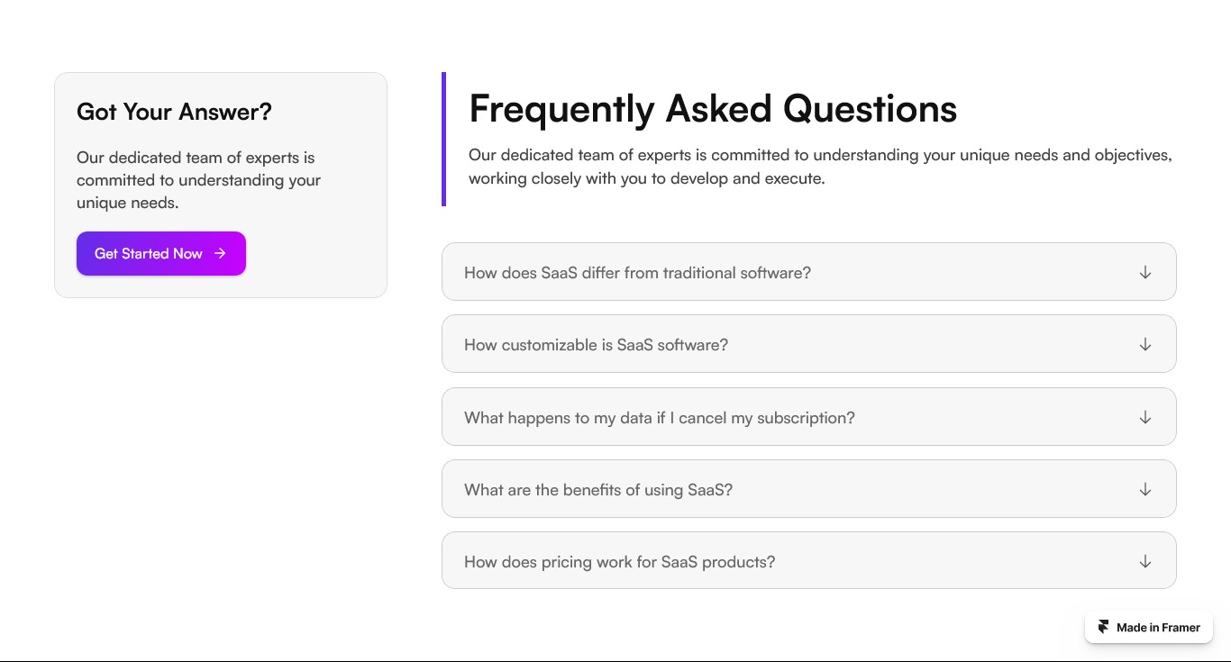 Framer FAQ Section v25