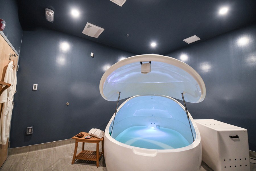 woman wearing black crew-neck shirt