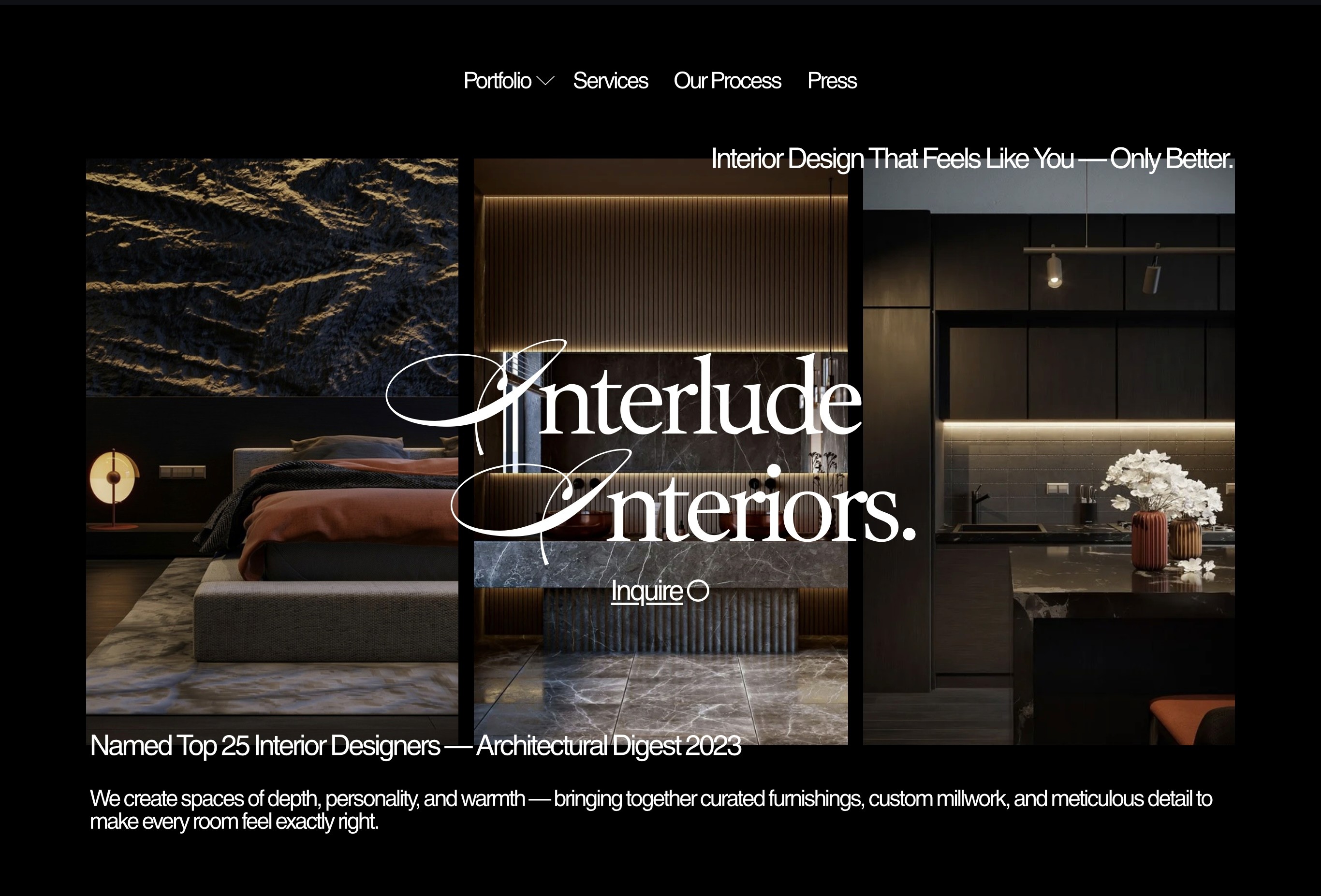 Interior Design Studio Website Design