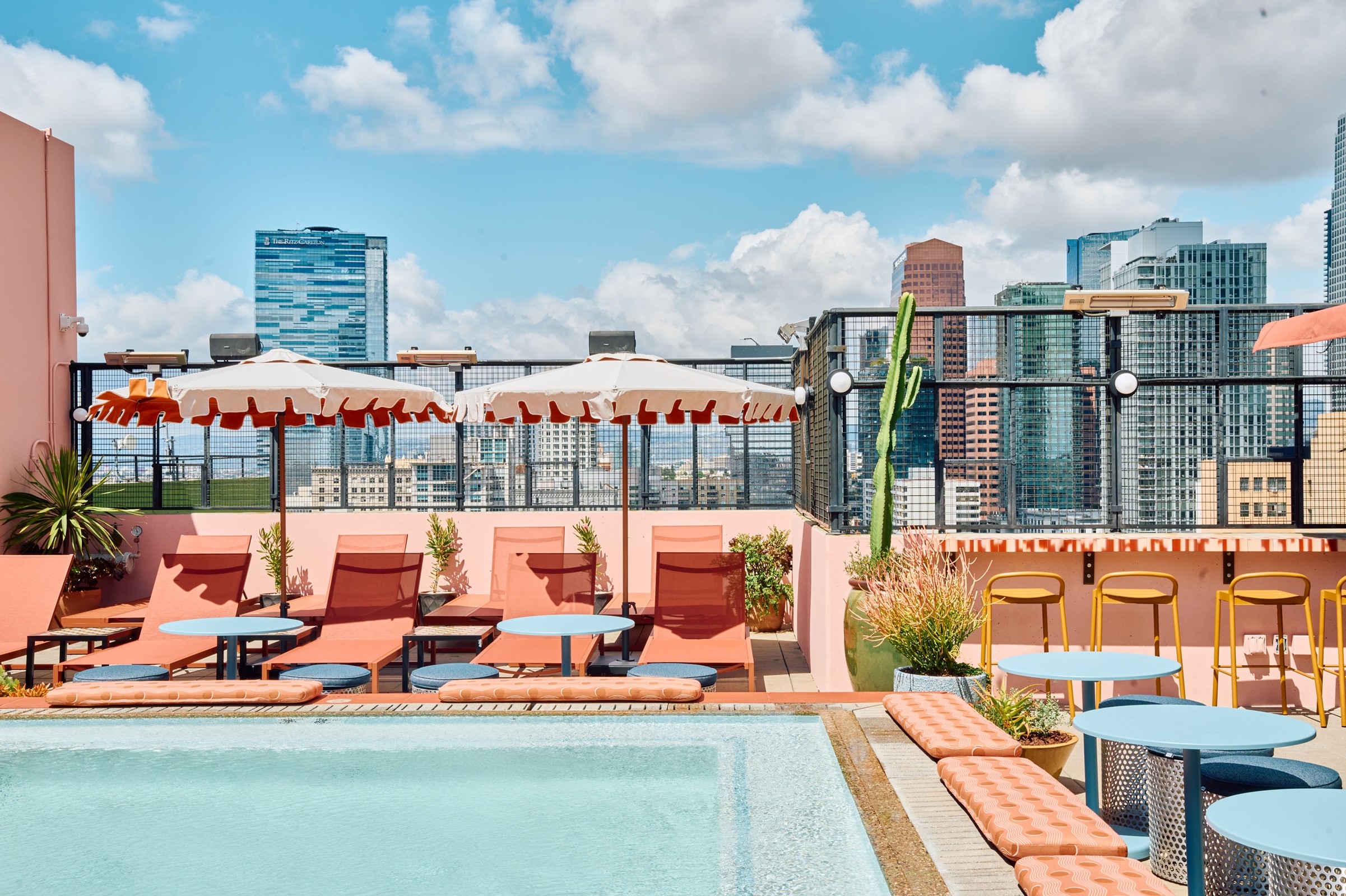 Rooftop pool in DTLA