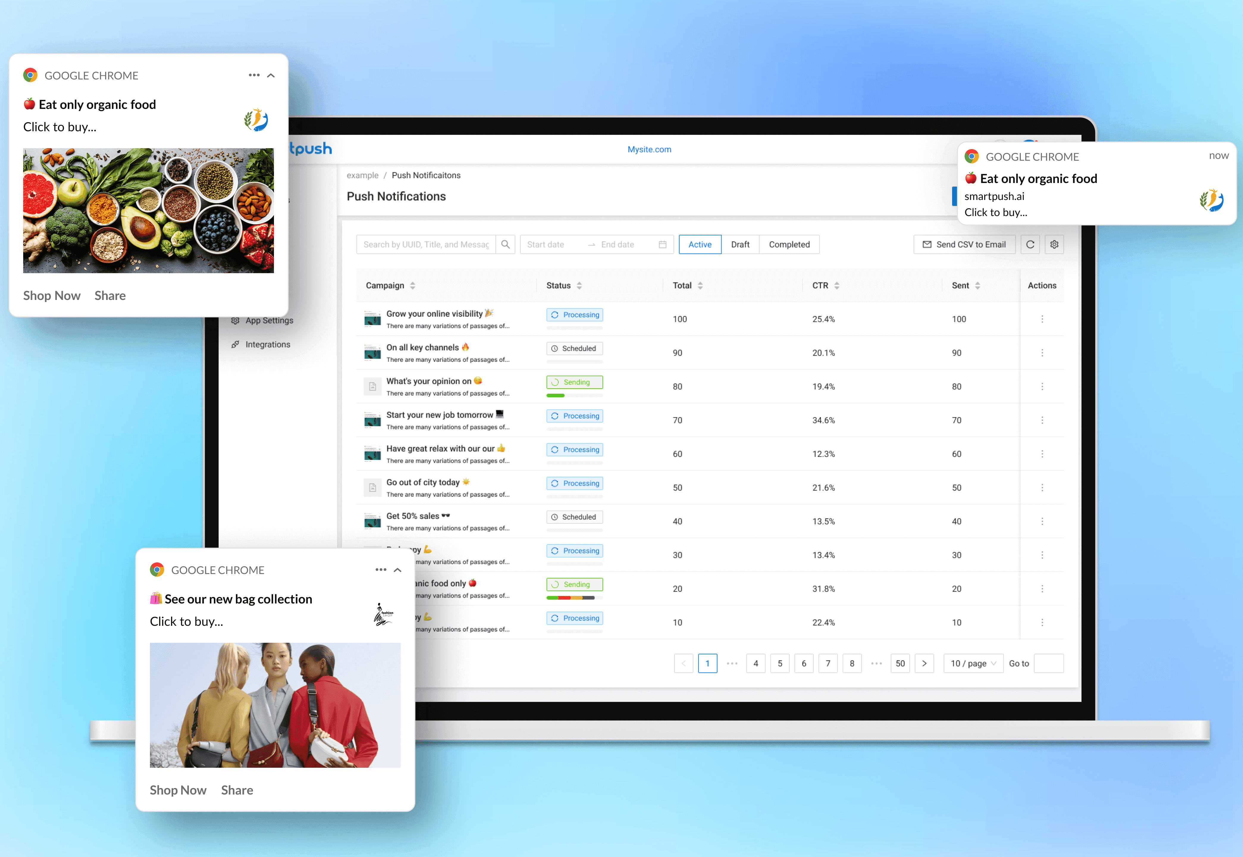 Gradient Coming Soon text with texture effect