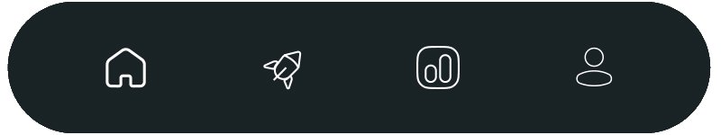 An animation illustrating an interactive animation of a nav bar.