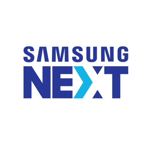 Samsung NEXT logo, strategic investor focusing on innovative tech like Mealo