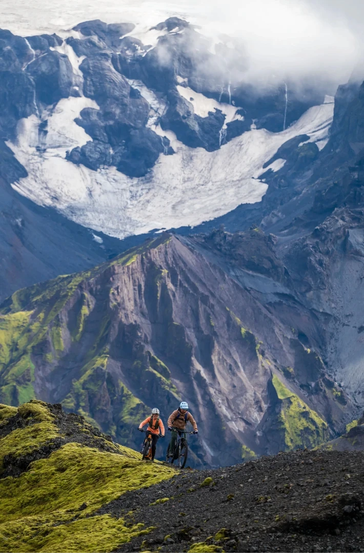 Wide shot Thorsmork in Iceland
