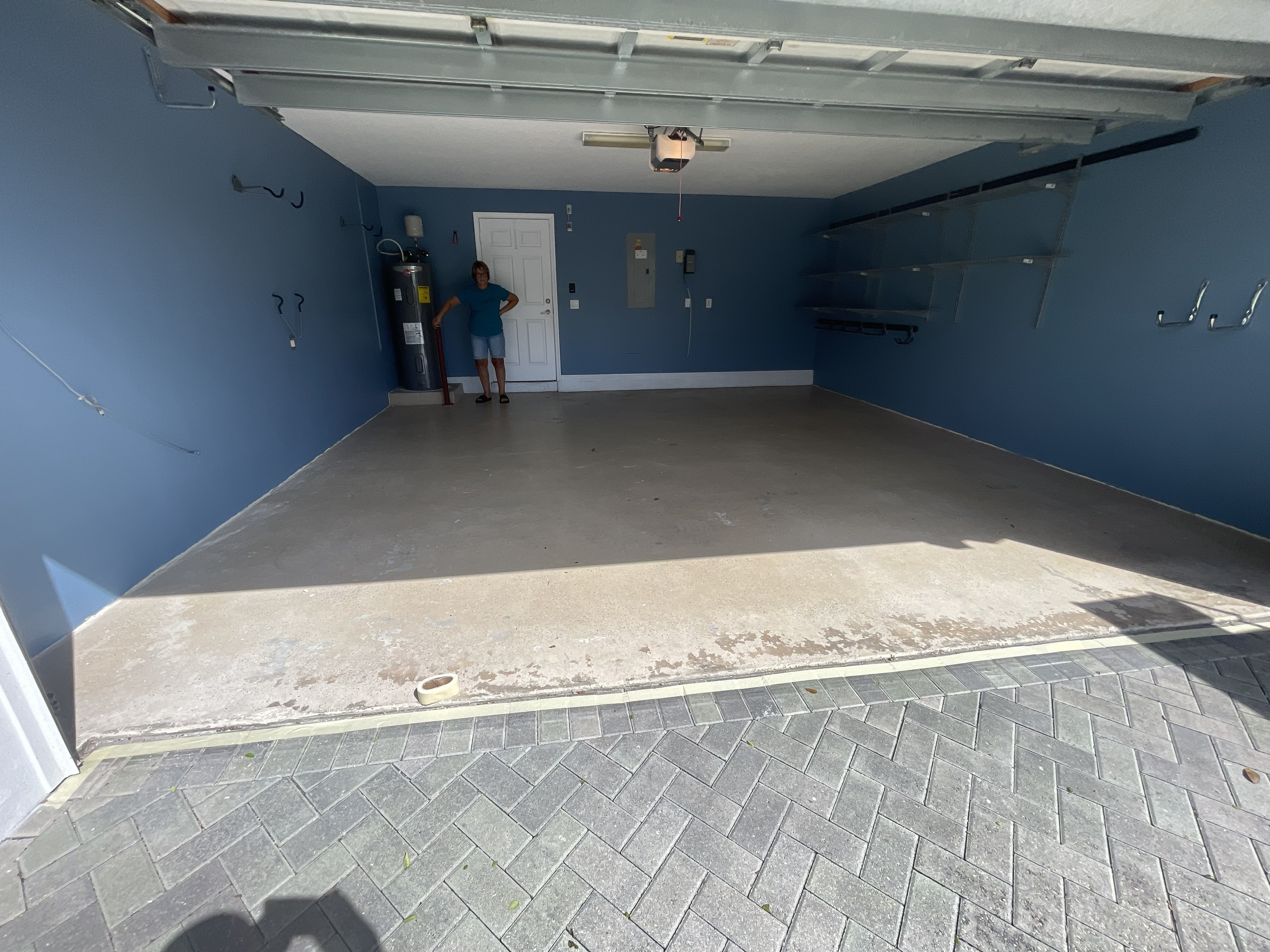 Featured garage before floor coating