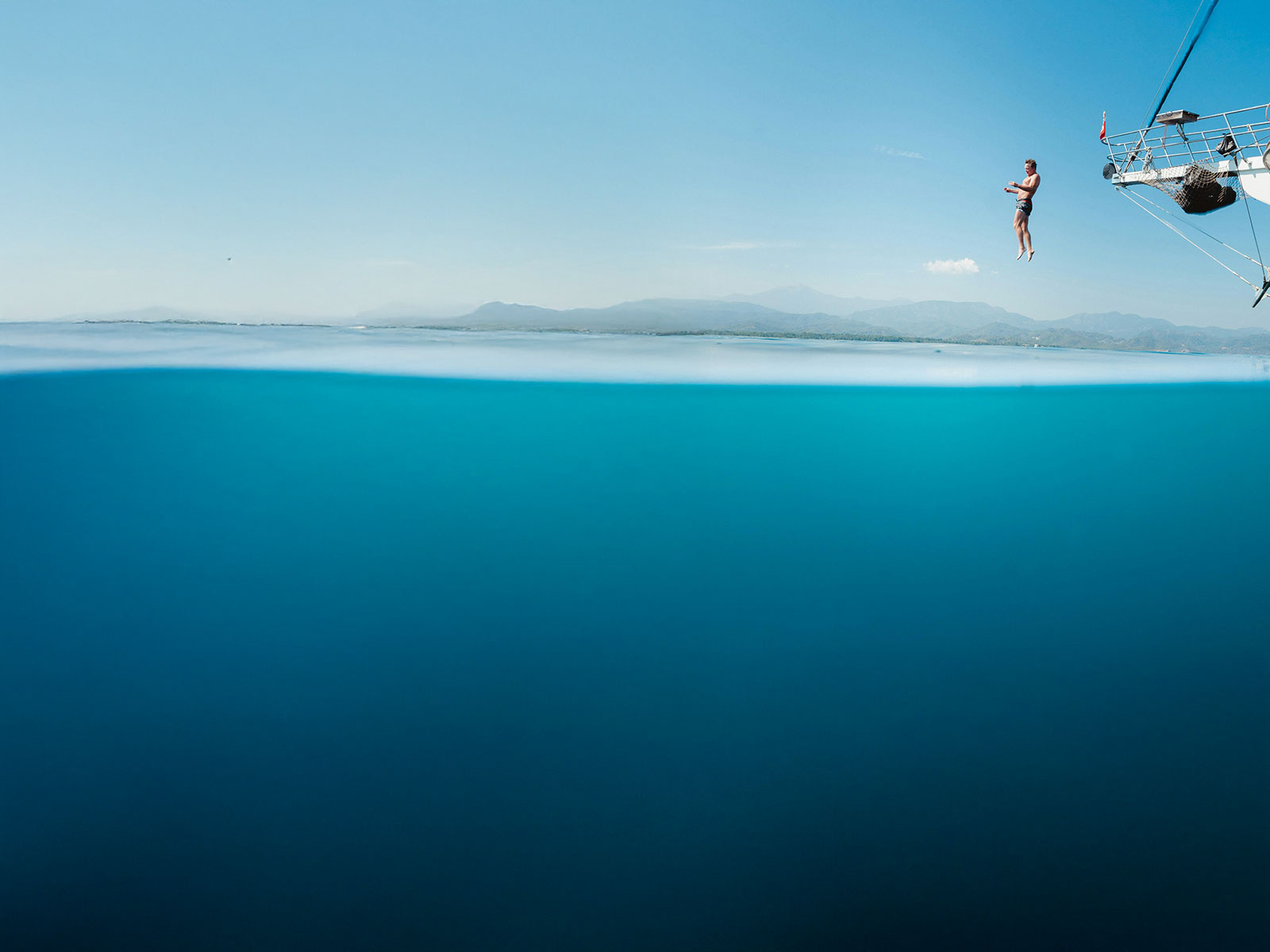Team working in an office watching at a presentation