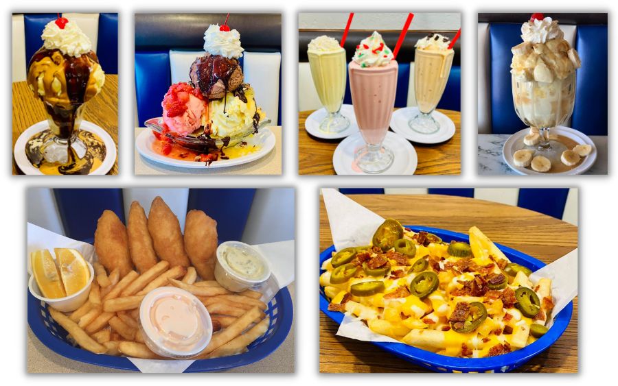 Food and desserts at Leatherbys Family Creamery in Draper, UT