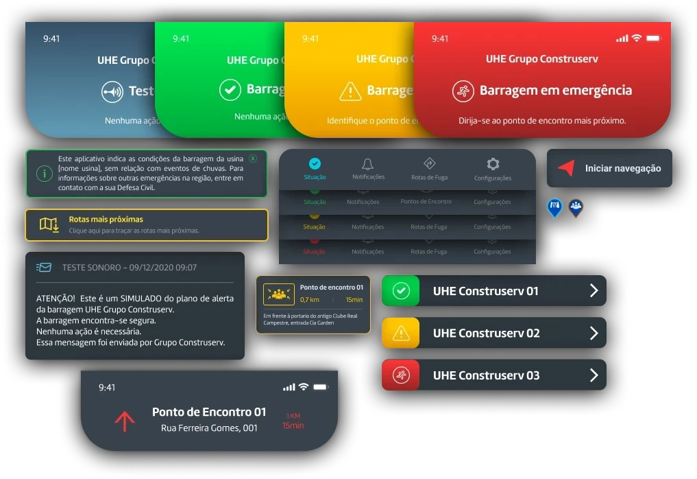 Componentes da UI do App Alerta Individual