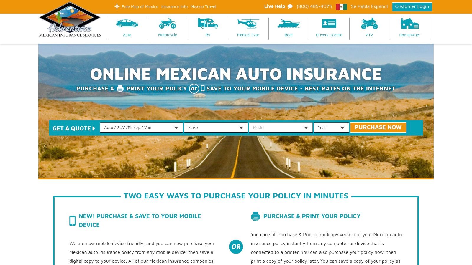 Adventure Mexican Insurance (MexAdventure)