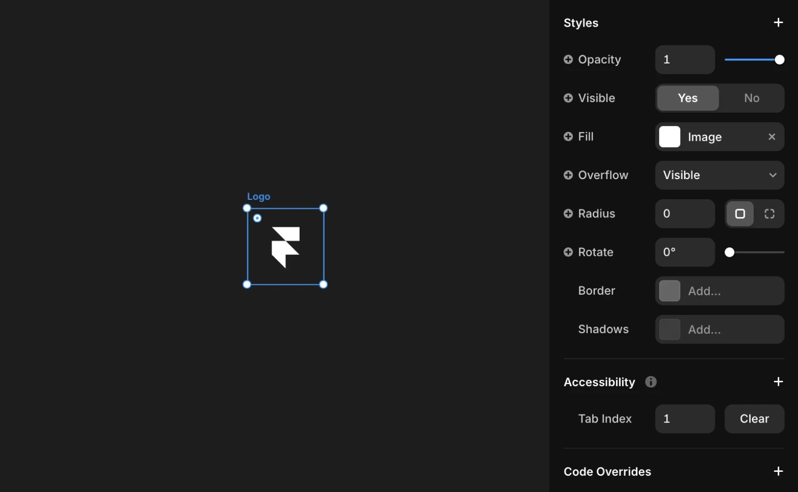 Framer의 Accessibility 패널의 Tab Index를 사용하여 탭 순서를 지정하는 방법을 설명합니다.