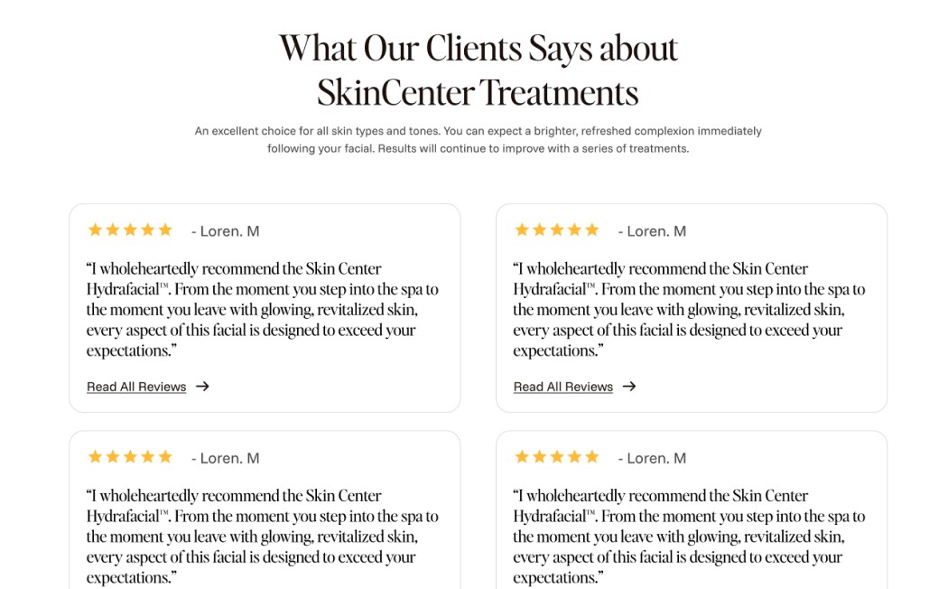 Easy Testimonial list