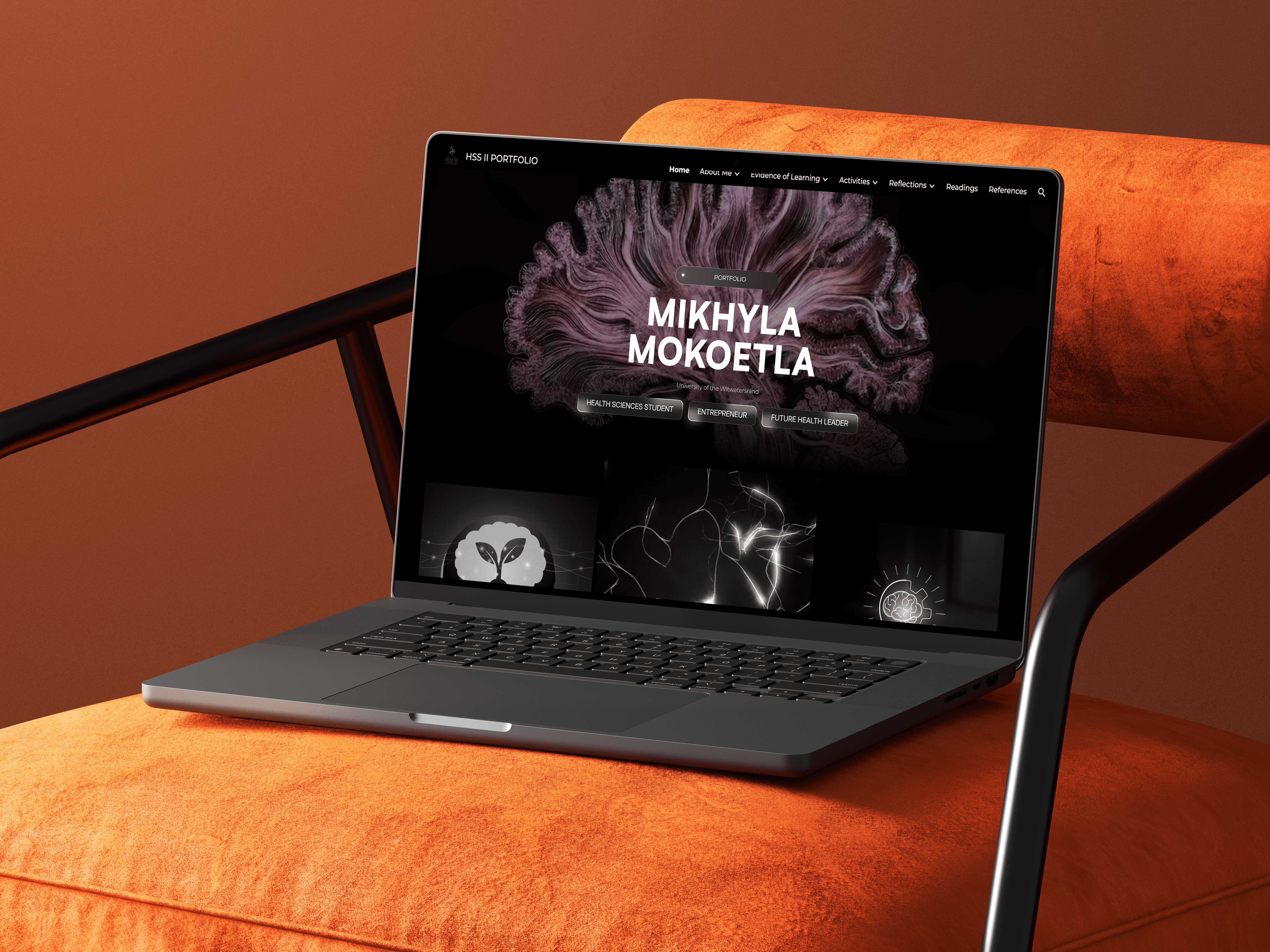 Medical student portfolio website design — WaveLight project