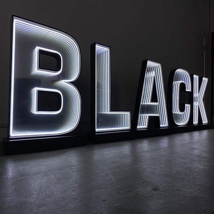 enseigne effet infini black