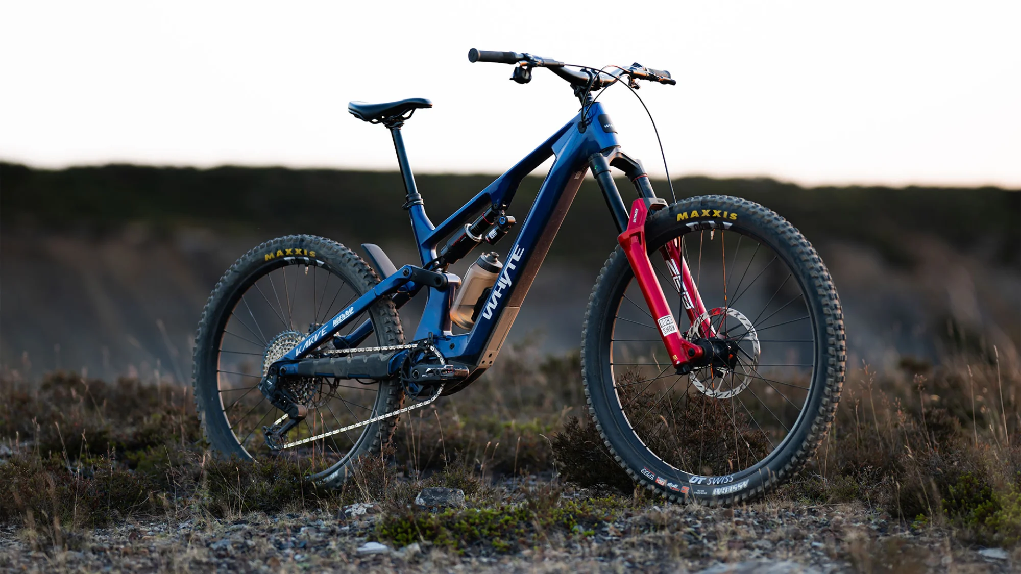 Whyte Karve electric mountain bike, highlighting the frame industrial design 