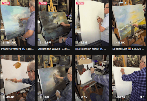 example of artist using social media for promotion