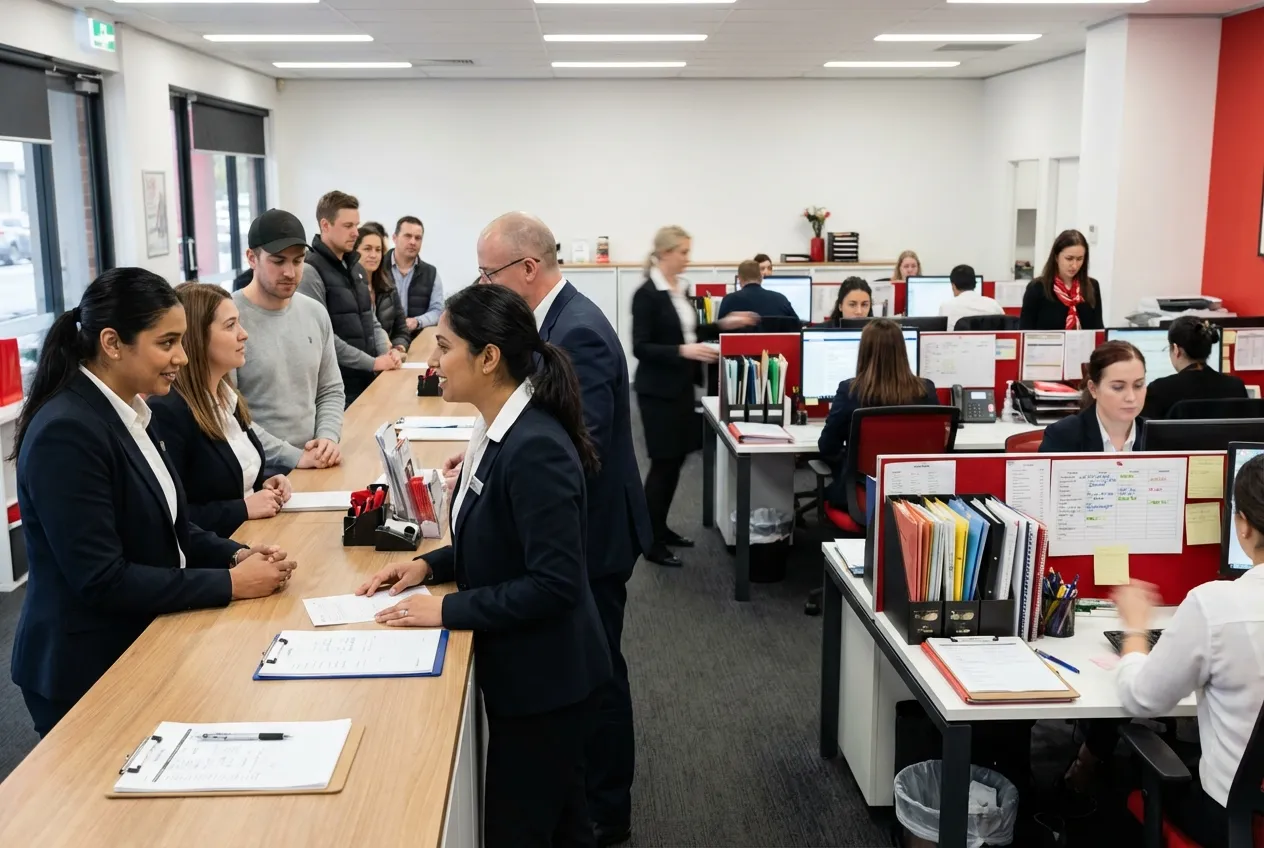 Busy RockN' Socials office, a Digital Marketing Agency, with team at work.
