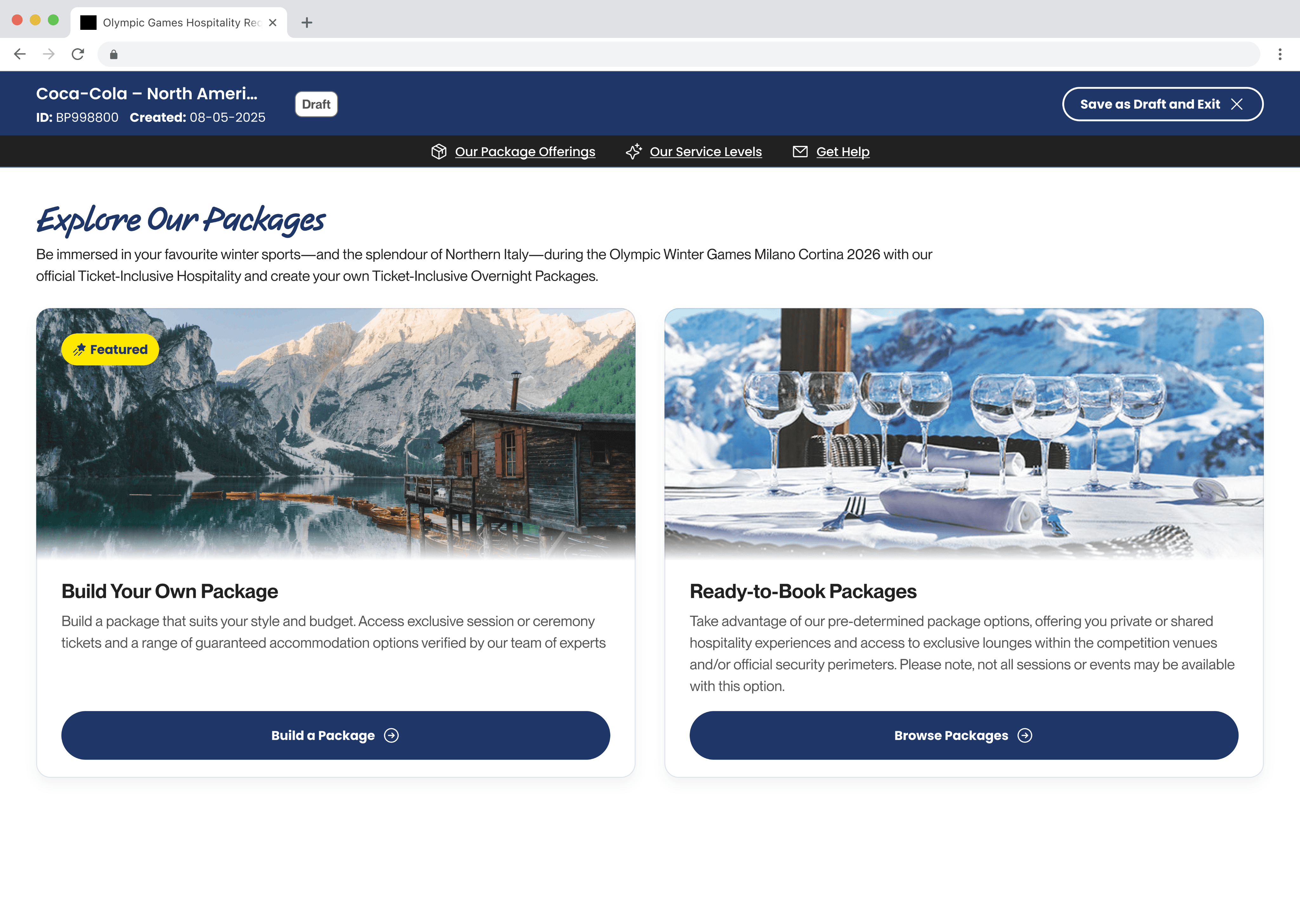 Package type selection