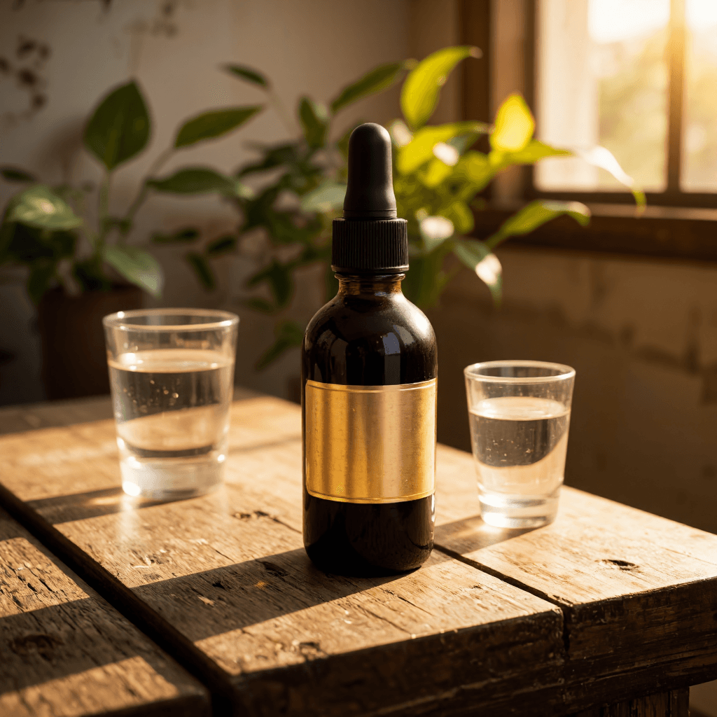 product photography of a bottle of dietary supplement